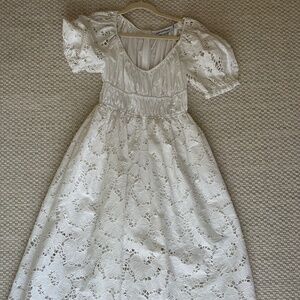 Self Portrait Flared Lace Mini Dress - Size 4